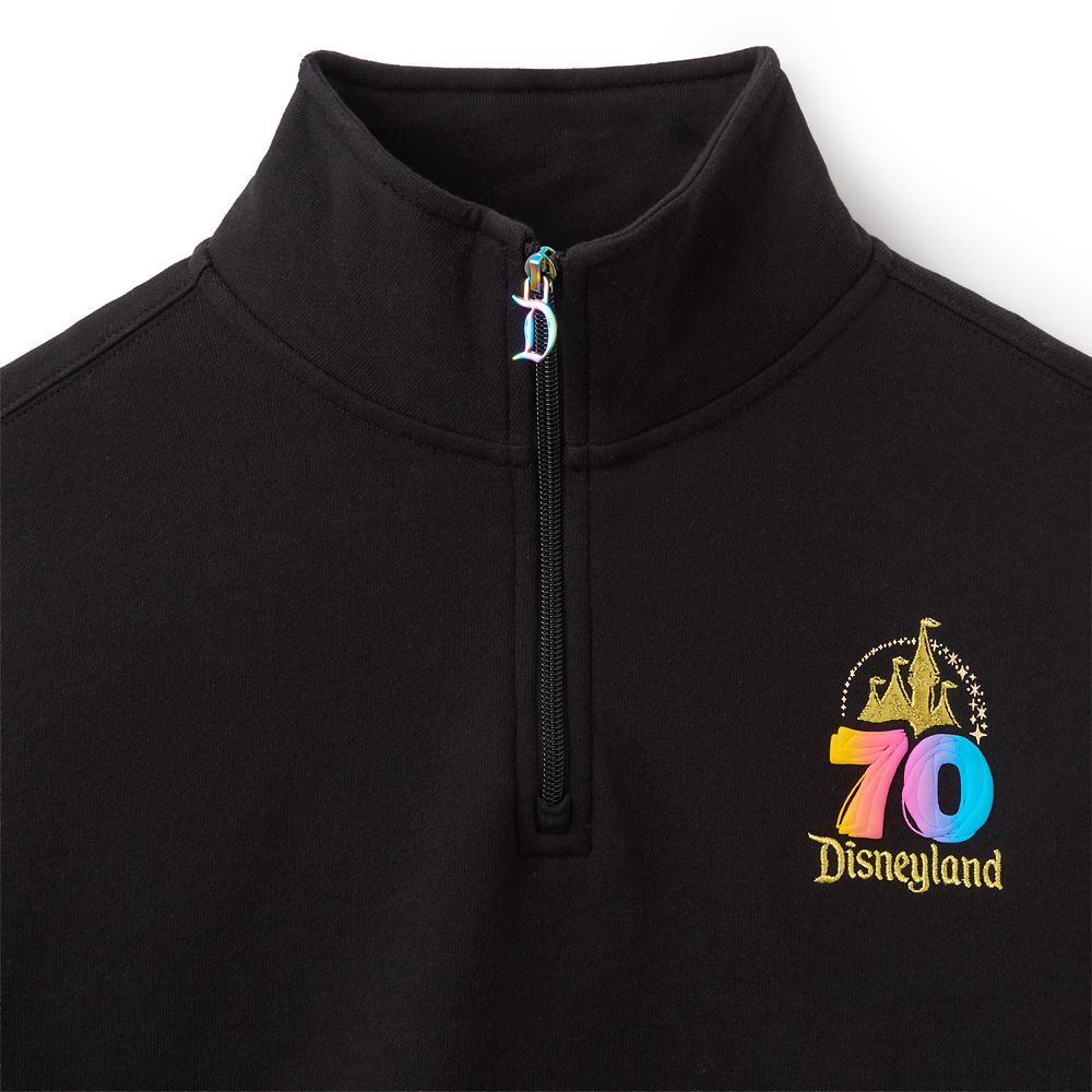 Disneyland 70th Anniversary 1/4 Zip Pullover Sweatshirt for Women