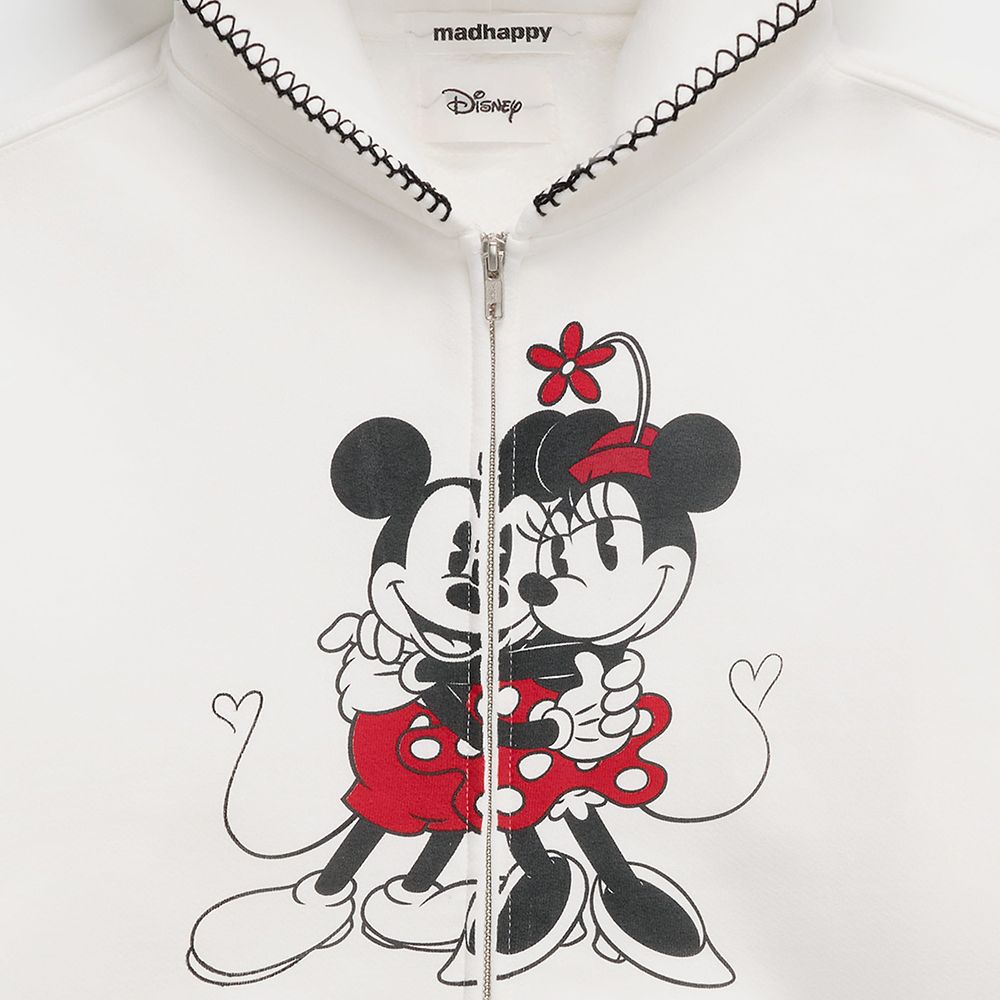 Mickey and Minnie Mouse Zip Hoodie for Women by Madhappy
