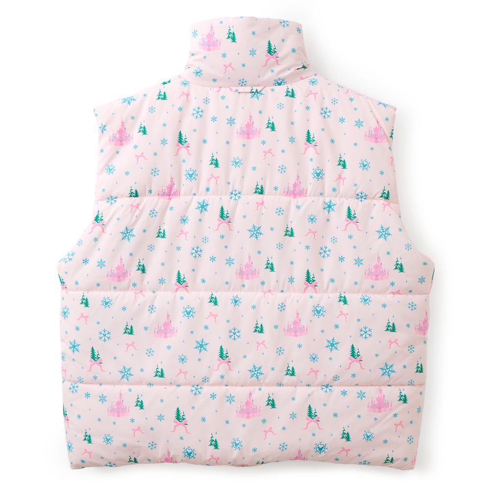 Fantasyland Castle Holiday Puffer Vest for Women