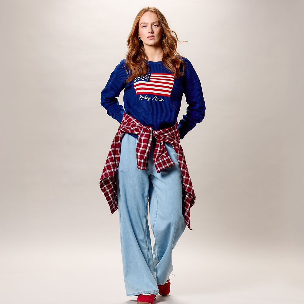 Mickey Mouse Americana Pullover Sweater for Women
