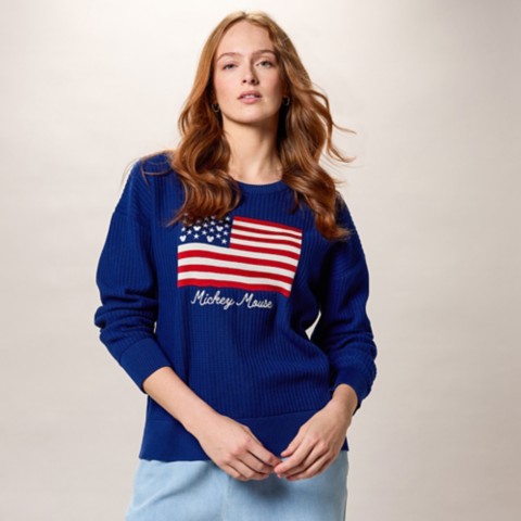 Женские свитеры Disney Mickey Mouse Americana Pullover Sweater for Women