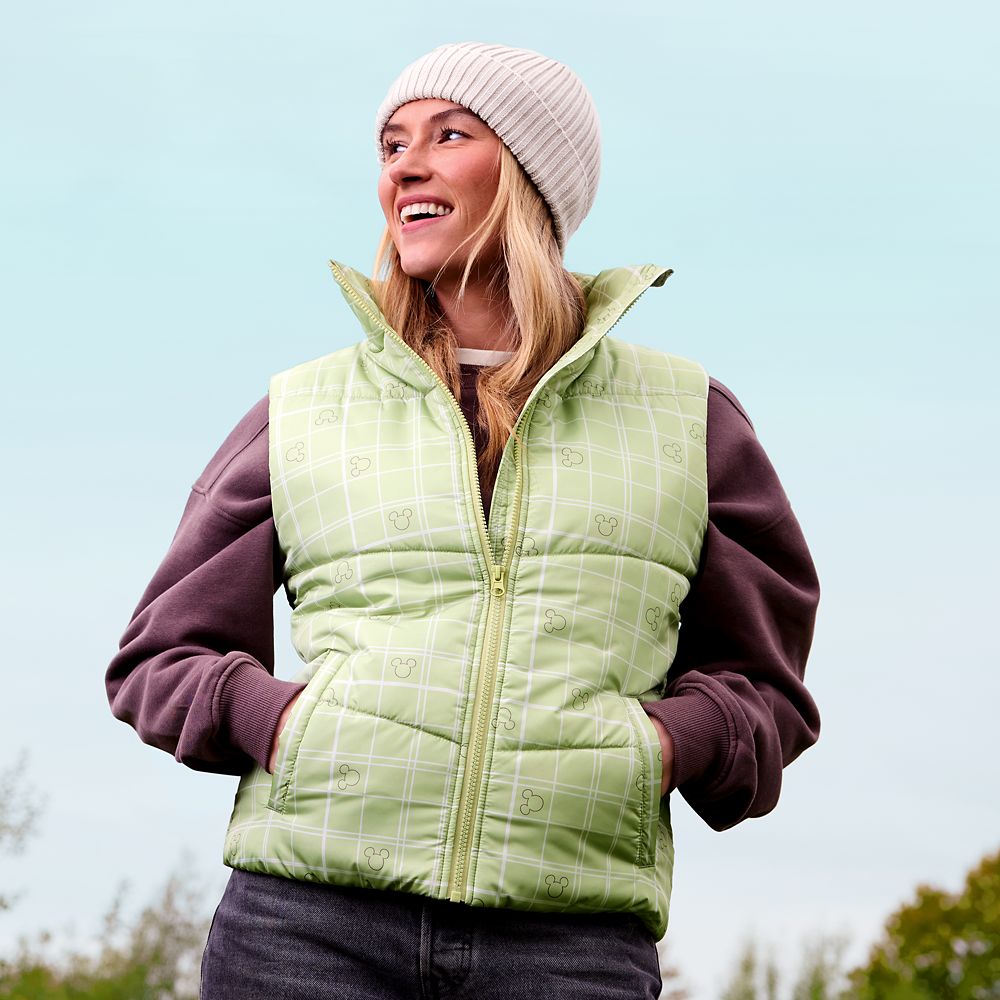 Mickey Mouse Icon Puffy Vest for Women
