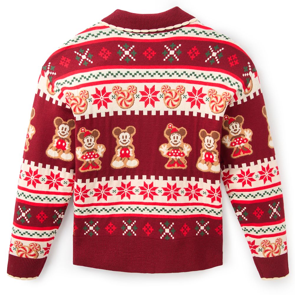 Mickey and Minnie Mouse Gingerbread Fair Isle Cardigan for Adults
