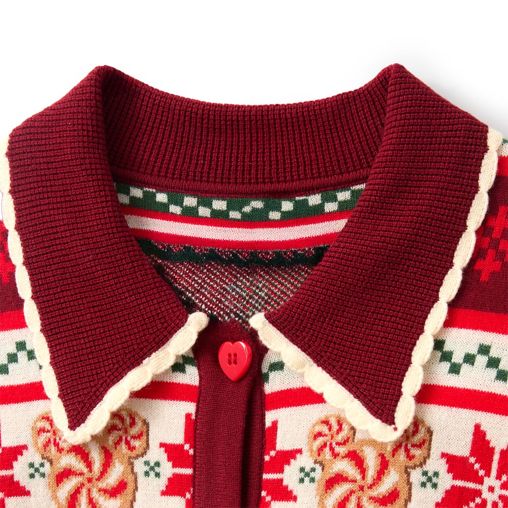 Mickey and Minnie Mouse Gingerbread Fair Isle Cardigan for Adults by Her Universe