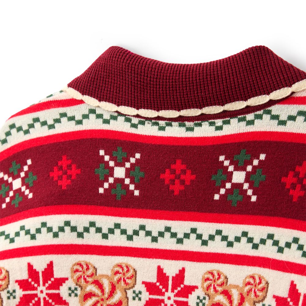 Mickey and Minnie Mouse Gingerbread Fair Isle Cardigan for Adults by Her Universe