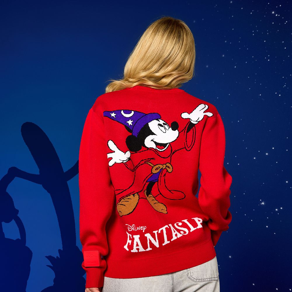 Sorcerer Mickey Mouse Cardigan Sweater for Women by Cakeworthy &ndash; Fantasia 85th Annivesary