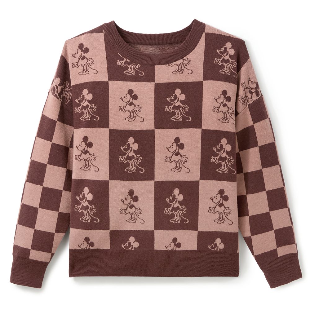 Minnie Mouse Checkered Knit Sweater for Women Official shopDisney