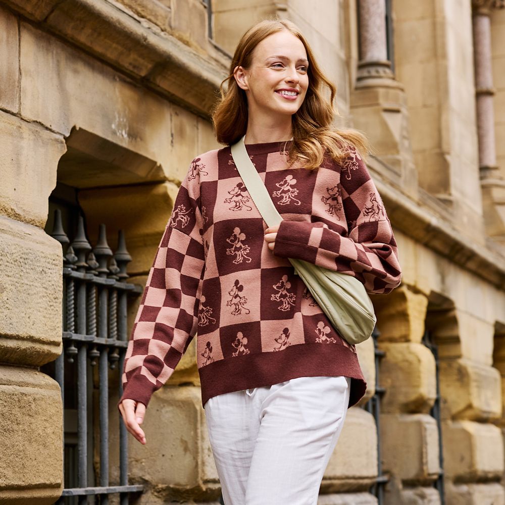 Minnie Mouse Checkered Knit Sweater for Women &ndash; Exclusive