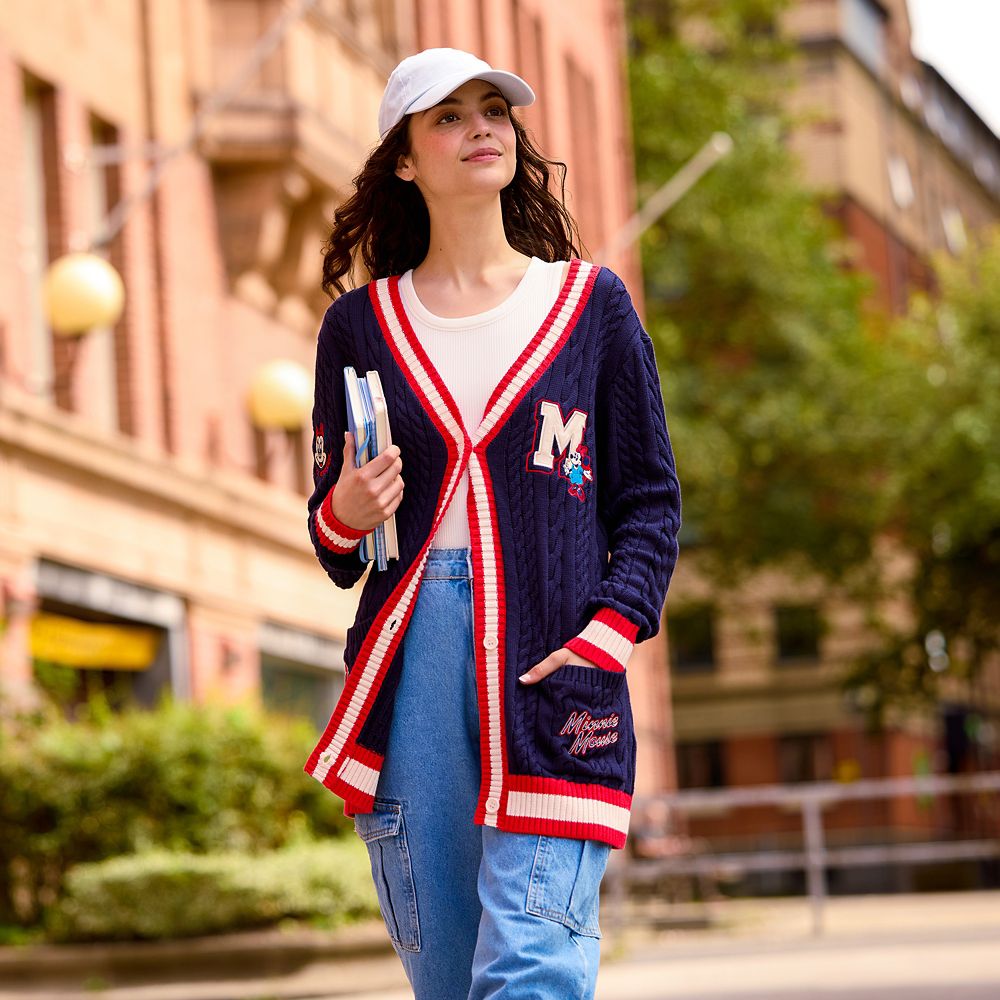 Minnie Mouse Collegiate Knit Cardigan Sweater for Women &ndash; Exclusive