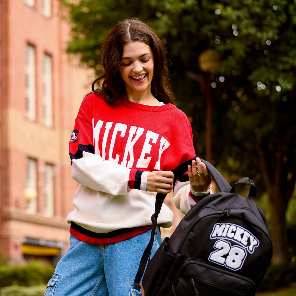 Mickey Mouse Collegiate Pullover Knit Sweater for Women &ndash; Exclusive