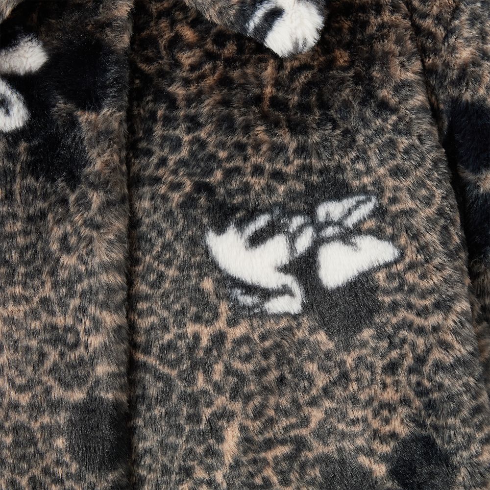 Mickey and Minnie Mouse Faux Fur Animal Print Coat for Women