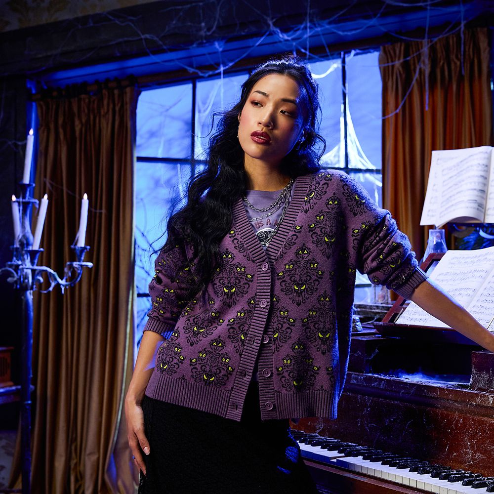The Haunted Mansion Wallpaper Cardigan for Women