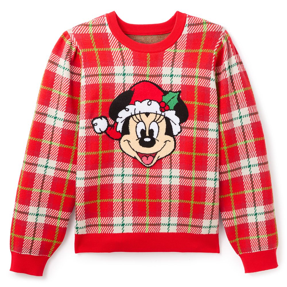Minnie Mouse Holiday Plaid Sweater for Women Official shopDisney