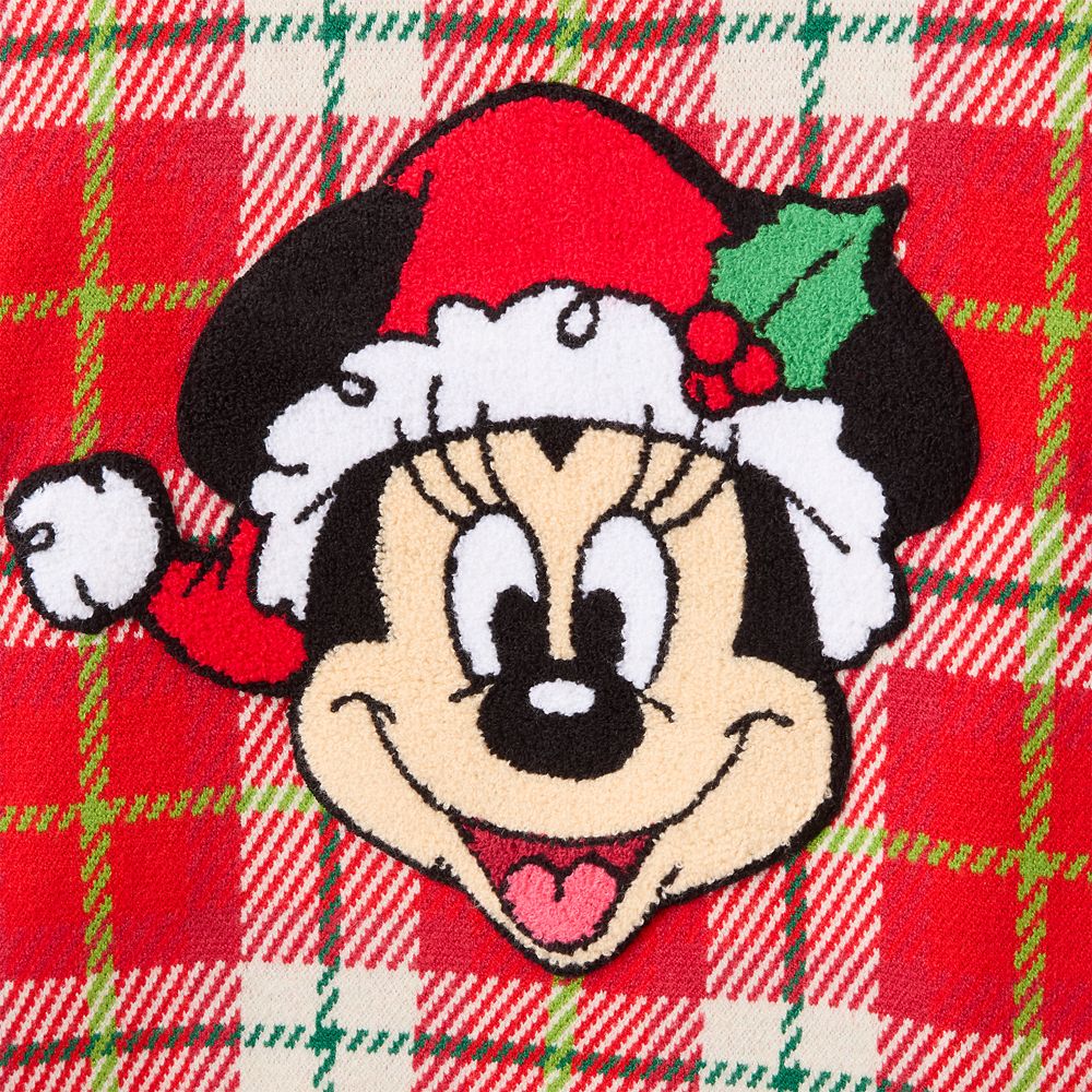 Minnie Mouse Holiday Plaid Sweater for Women