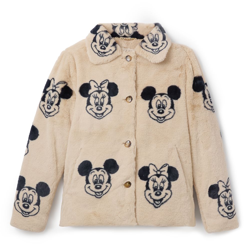 Mickey and Minnie Mouse Faux Fur Jacket for Women Official shopDisney