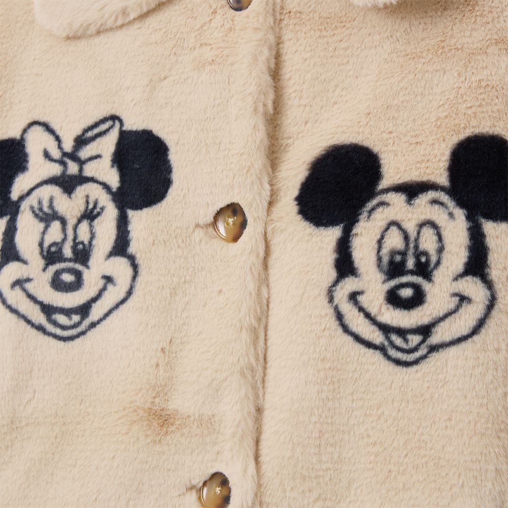 Mickey and Minnie Mouse Faux Fur Jacket for Women