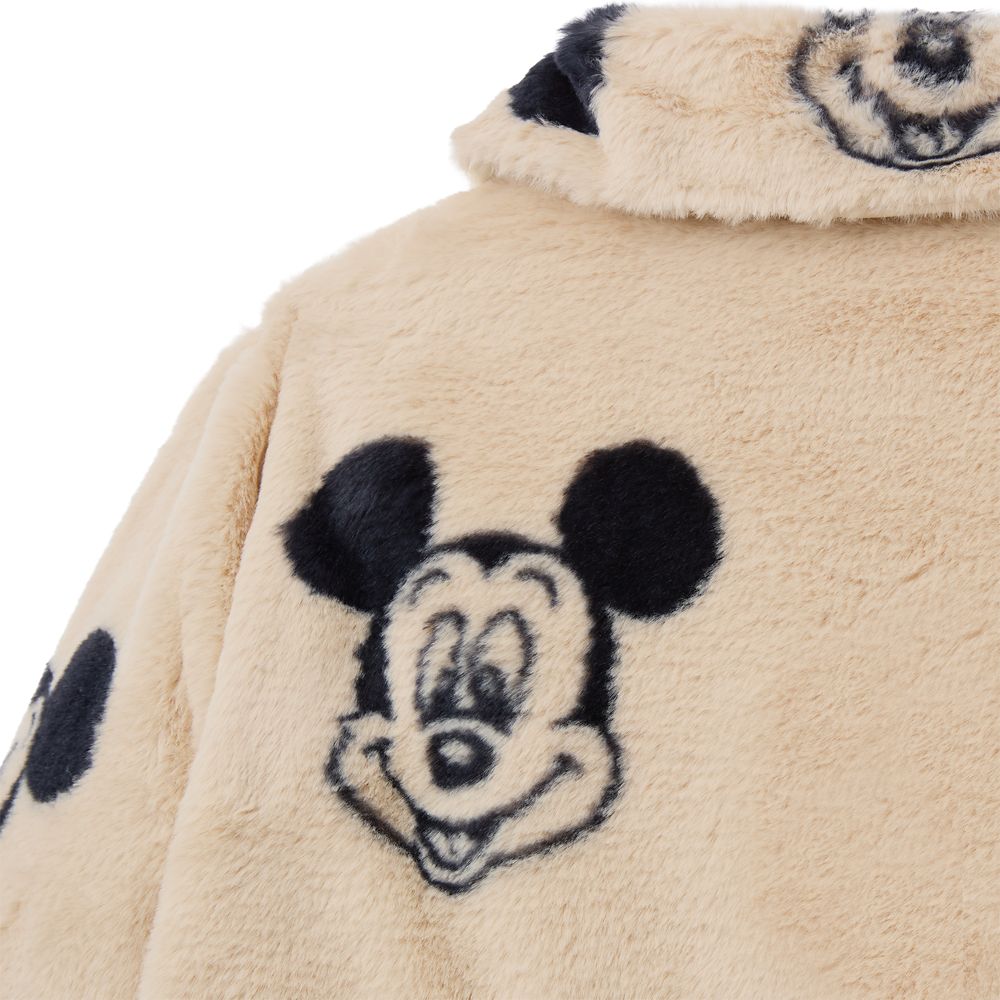 Mickey and Minnie Mouse Faux Fur Jacket for Women