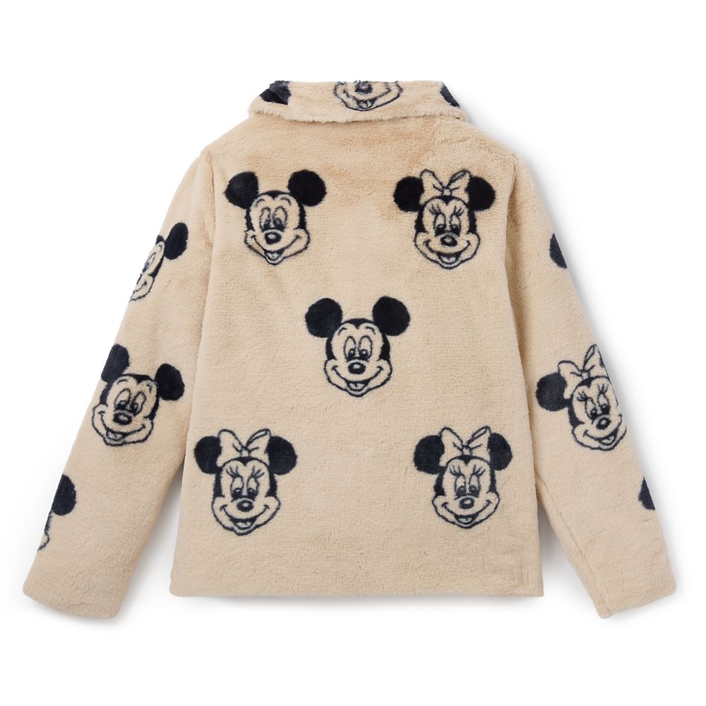 Mickey and Minnie Mouse Faux Fur Jacket for Women