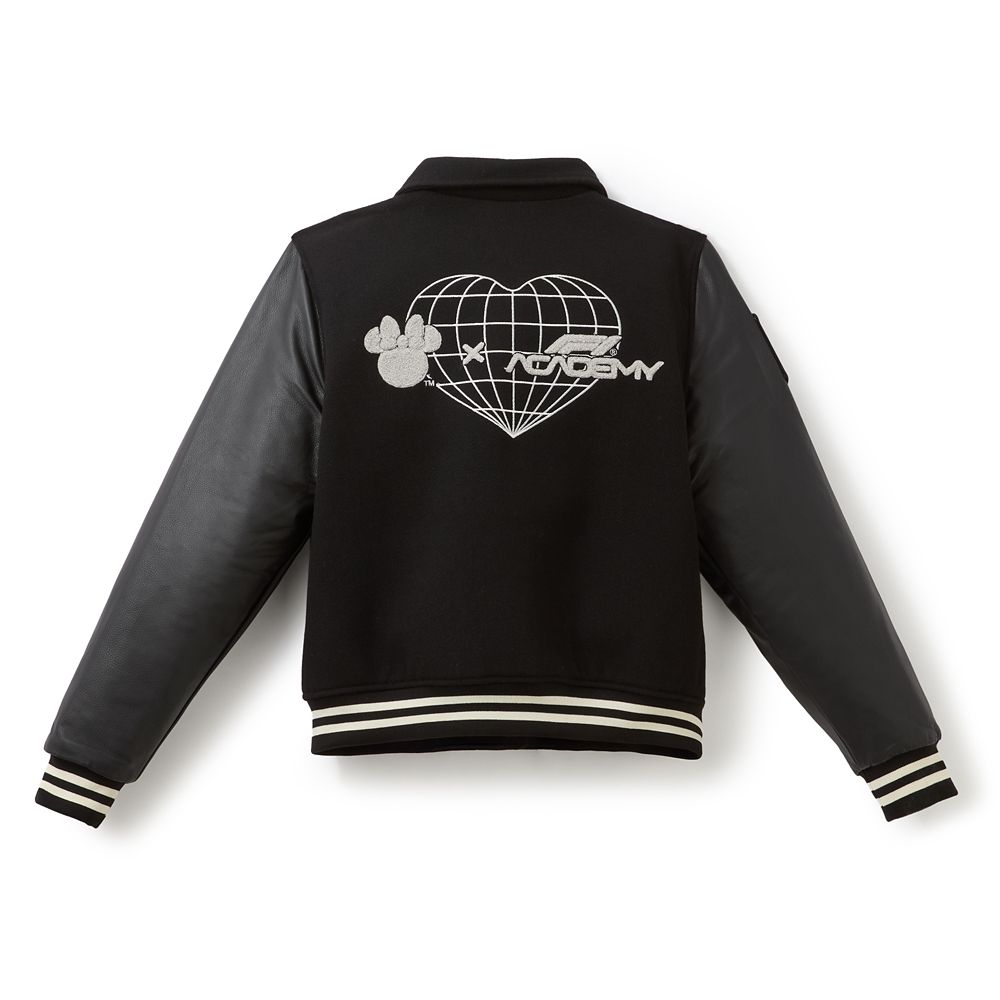 Disney x F1 ACADEMY&trade; Minnie Mouse Varsity Jacket for Women and Pins Set &ndash; D23: The Ultimate Disney Fan Event