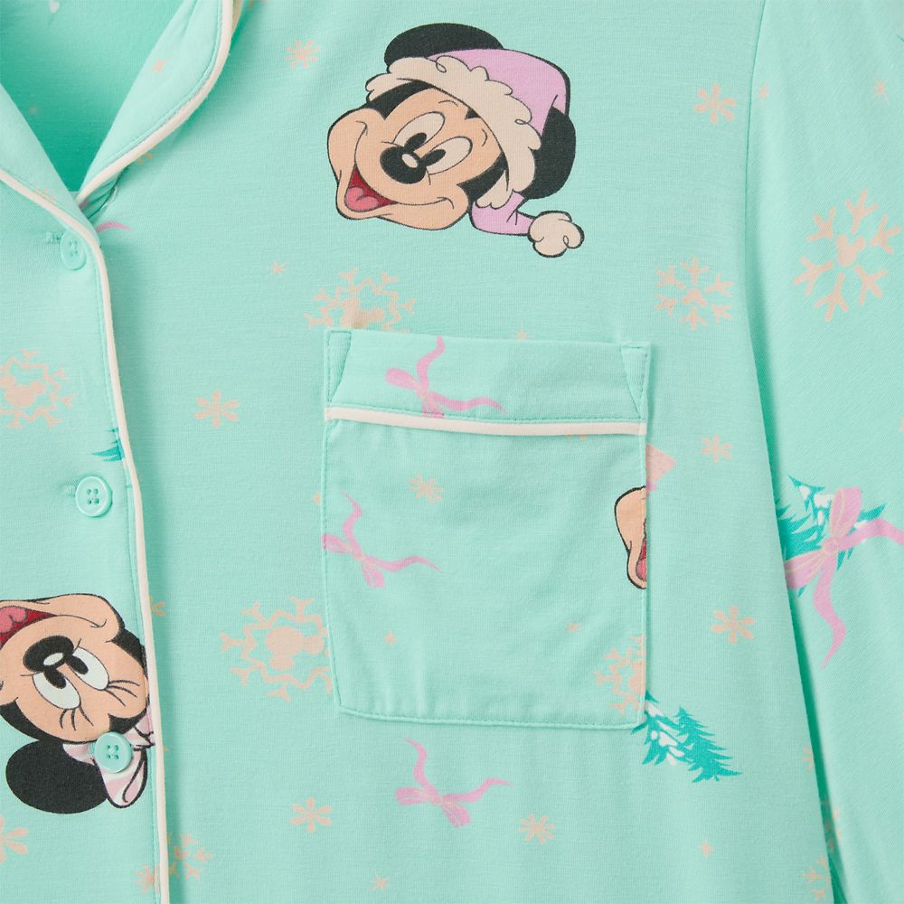Santa Mickey and Minnie Mouse Holiday Sleep Set for Women