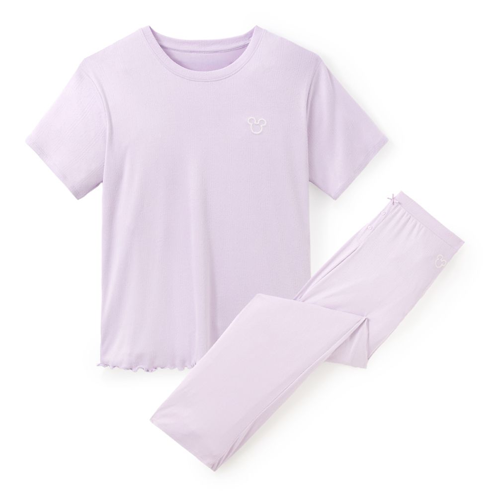 Mickey Mouse Icon Pointelle T-Shirt and Pants Sleep Set for Women