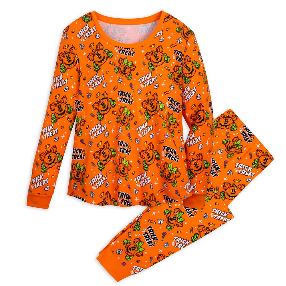 Mickey and Minnie Mouse Halloween Pajama Set for Women