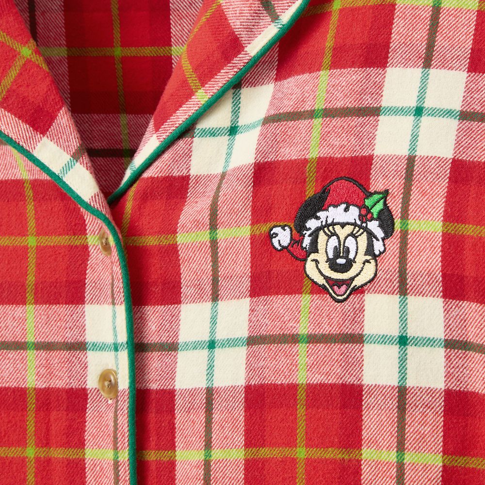 Santa Minnie Mouse Plaid Holiday Sleep Set for Women