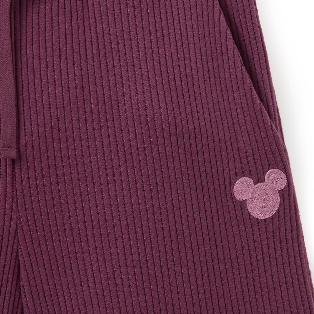 Mickey Mouse Icon Knit Lounge Pants for Women &ndash; Black Cherry