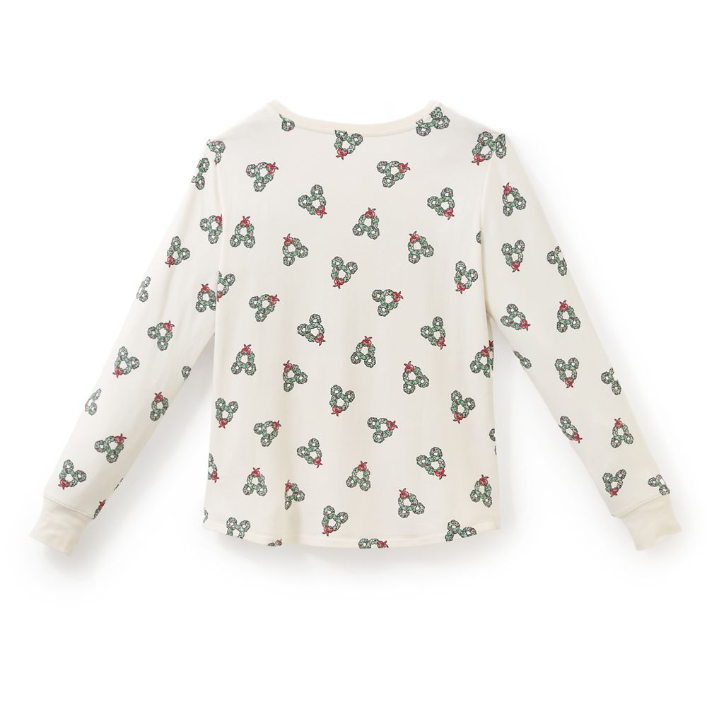 Mickey Mouse Icon Wreath Long Sleeve Top for Women
