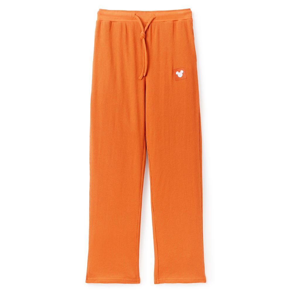 Mickey Mouse Icon Waffle Lounge Pants for Women Orange Official shopDisney