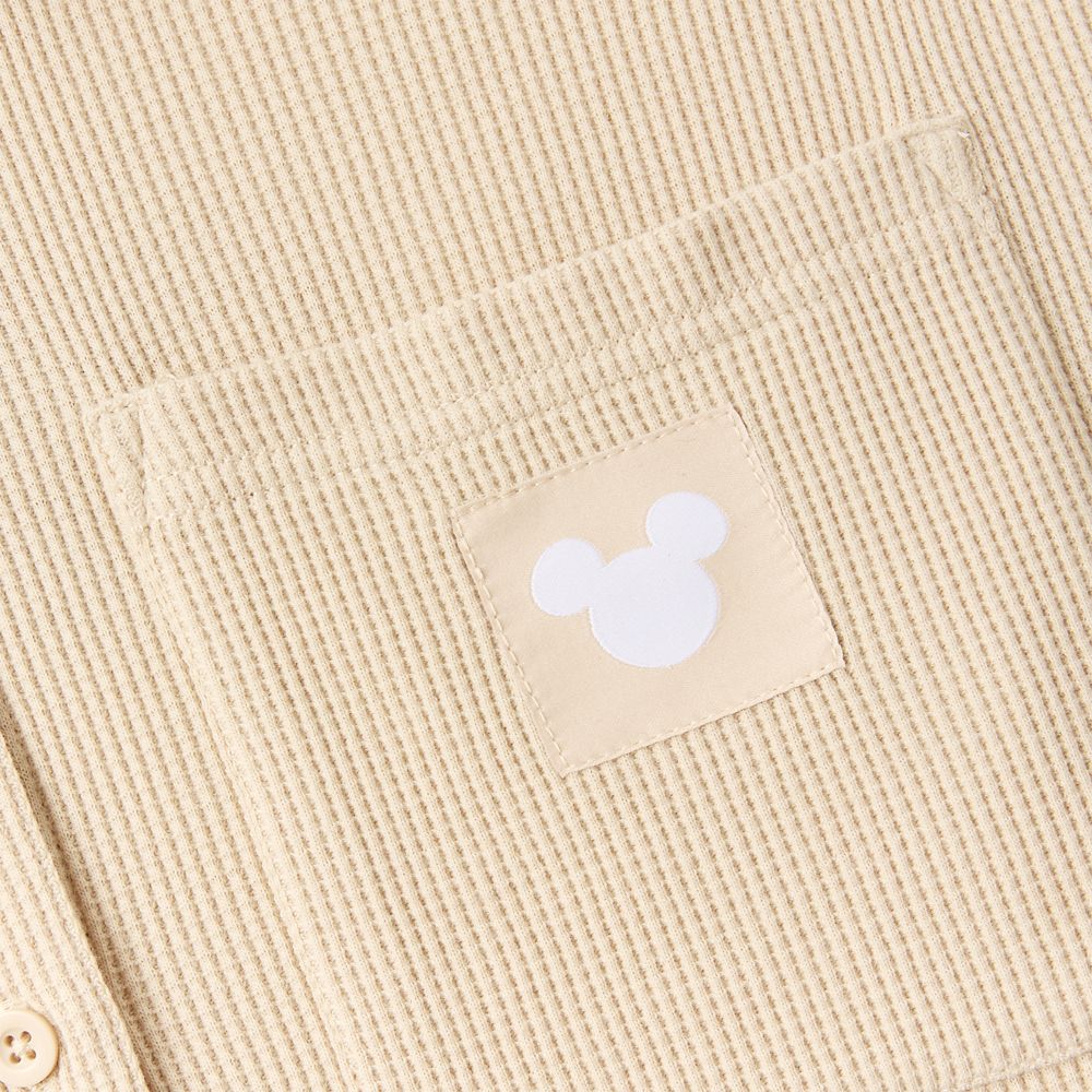 Mickey Mouse Icon Waffle Button Down Shirt for Women