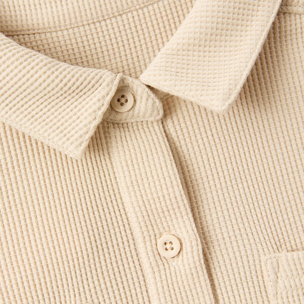 Mickey Mouse Icon Waffle Button Down Shirt for Women