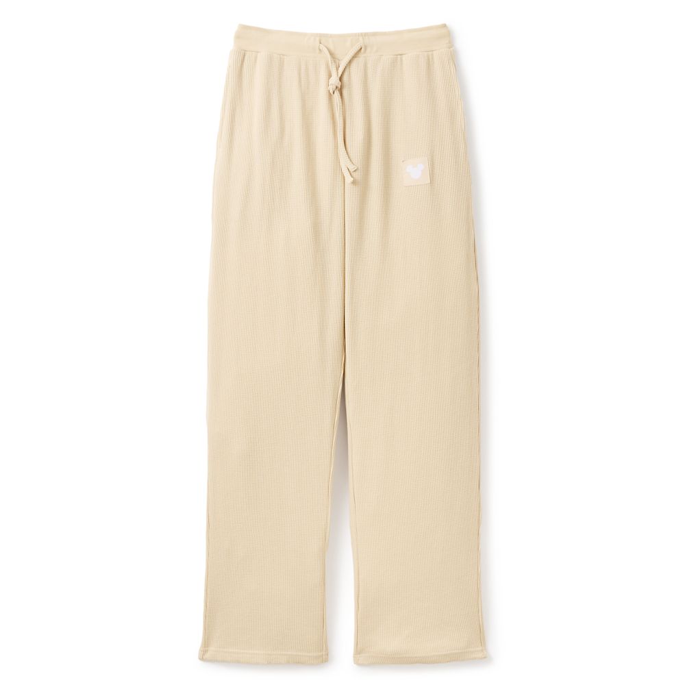 Mickey Mouse Icon Waffle Lounge Pants for Women Cream Official shopDisney