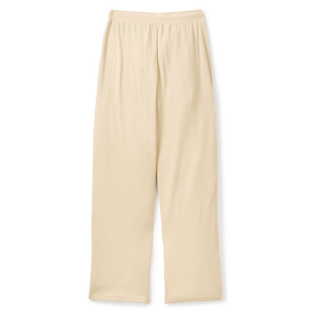 Mickey Mouse Icon Waffle Lounge Pants for Women &ndash; Cream
