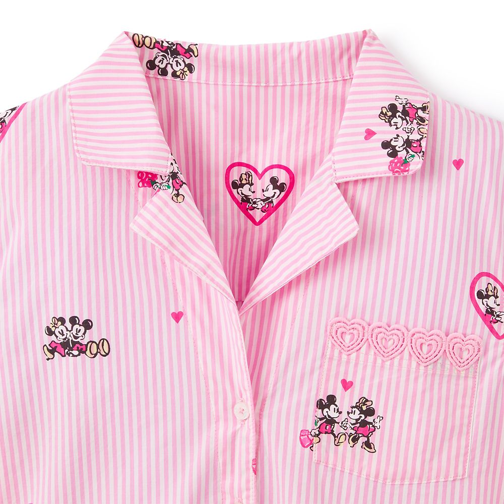Mickey and Minnie Mouse Mari Pajama Button-Up Shirt for Women by Lilly Pulitzer &ndash;&nbsp;Disney Parks
