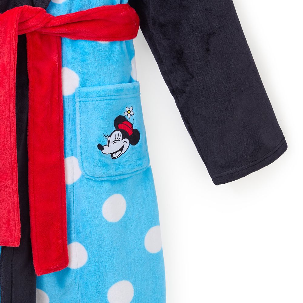 Minnie Mouse Plush Hooded Robe for Women