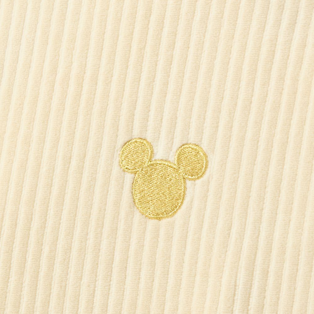 Mickey Mouse Icon Ribbed Velvet Pullover Sweatshirt for Women &ndash; Cream