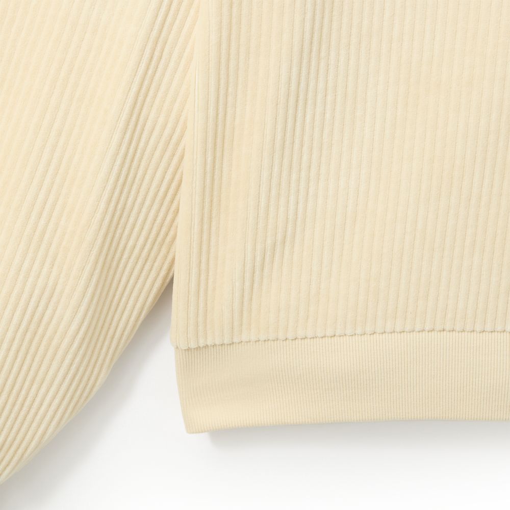 Mickey Mouse Icon Ribbed Velvet Pullover Sweatshirt for Women &ndash; Cream