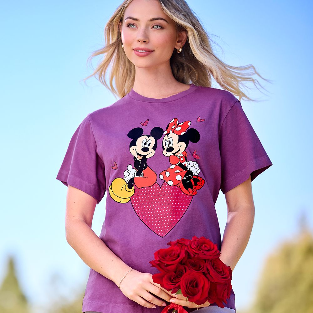 Mickey Mouse and Minnie Mouse T-Shirt for Women