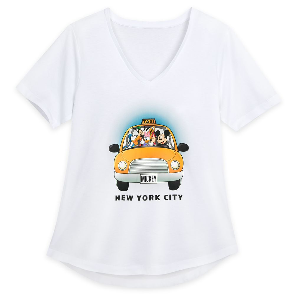 Mickey Mouse and Friends V-Neck Fashion T-Shirt for Women New York City Official shopDisney