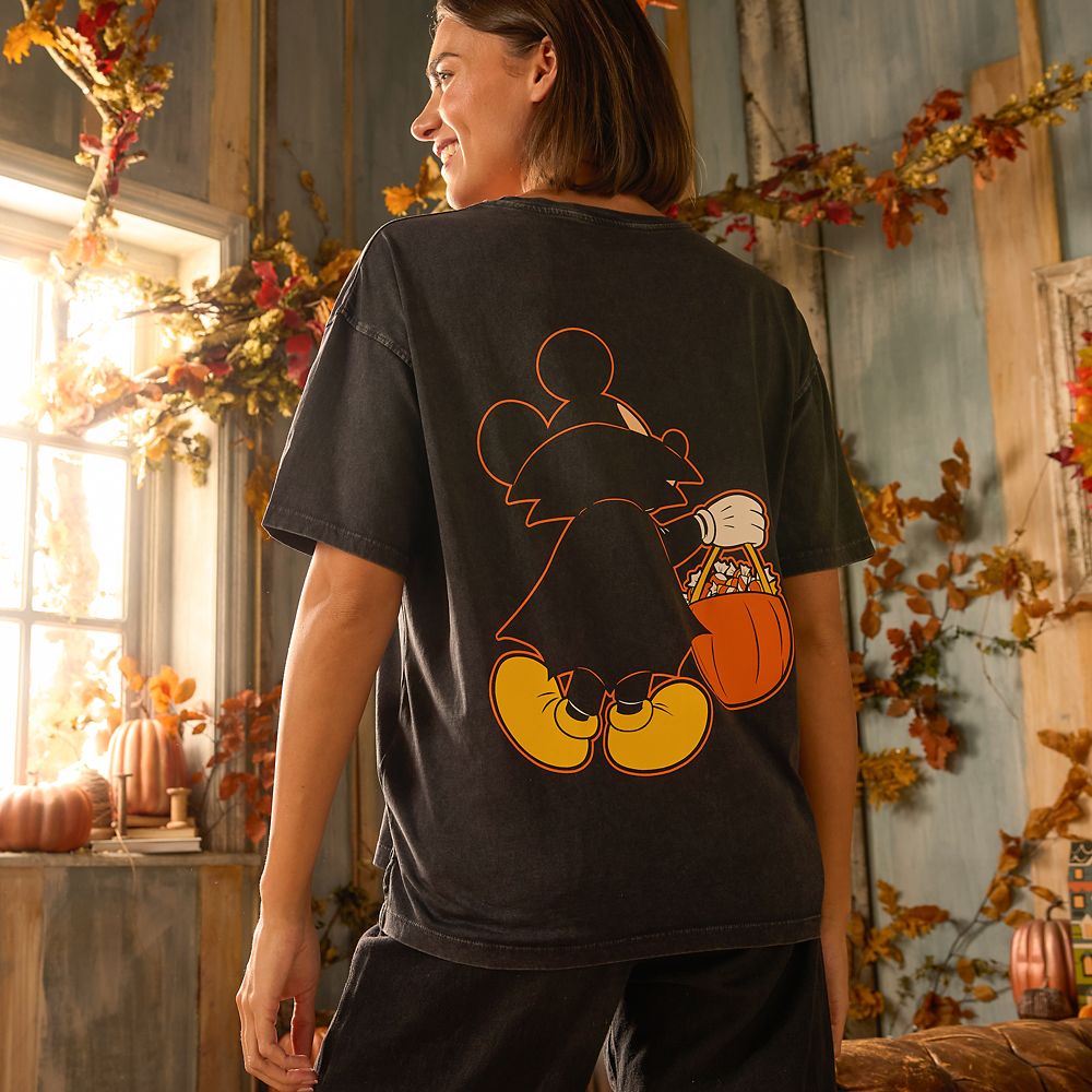 Mickey Mouse Back to Front Glow-in-the-Dark Halloween T-Shirt for Women