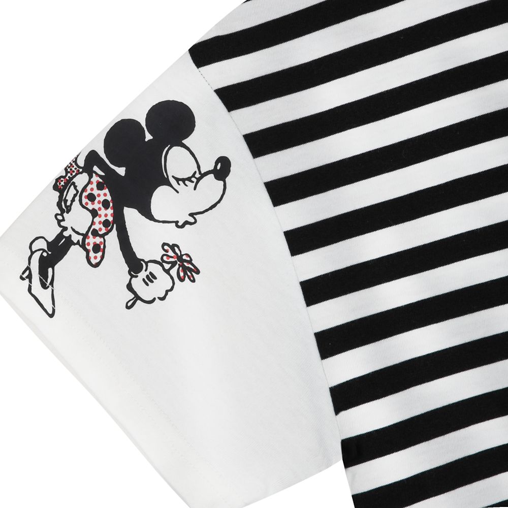 Mickey and Minnie Mouse Striped T-Shirt for Women - Exclusive