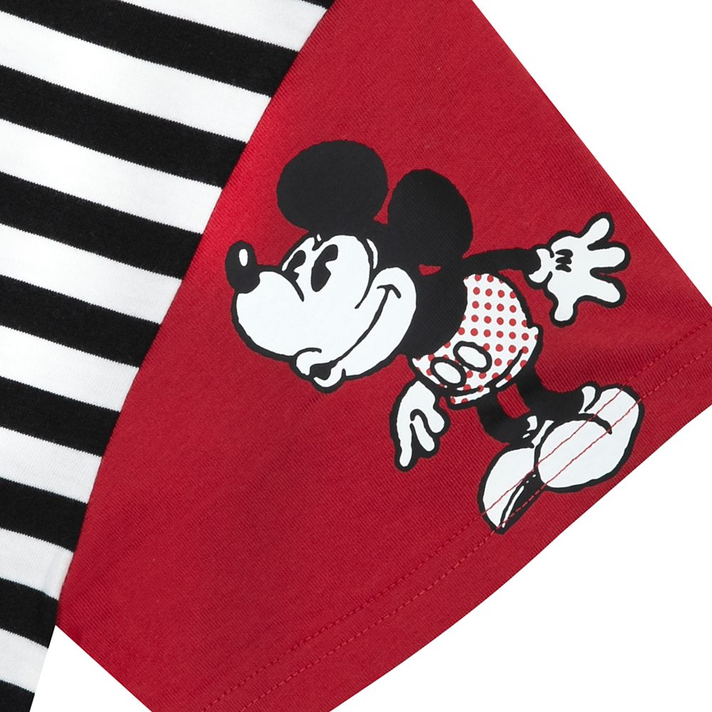 Mickey and Minnie Mouse Striped T-Shirt for Women - Exclusive