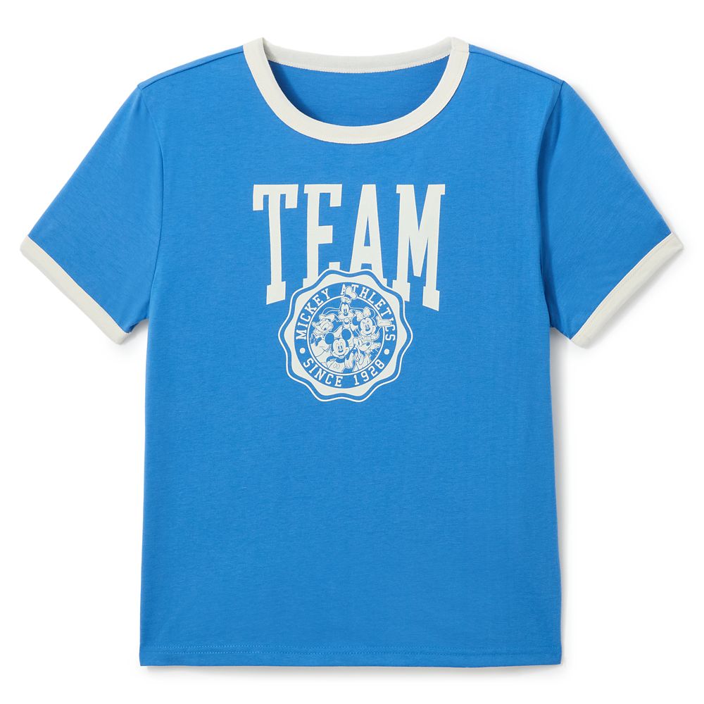 Mickey Mouse and Friends Collegiate Ringer T-Shirt for Women Exclusive Official shopDisney