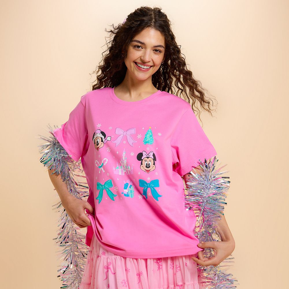 Mickey and Minnie Mouse Holiday T-Shirt for Women &ndash; Disney Parks