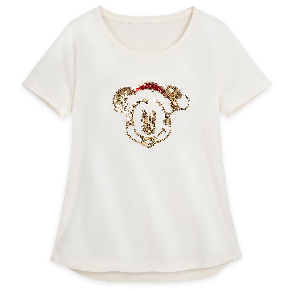 Santa Mickey Mouse Holiday Fashion T-Shirt for Women Official shopDisney