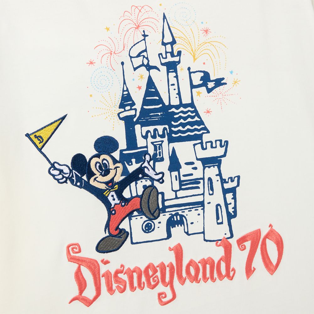 Mickey Mouse Ringer T-Shirt for Women - Disneyland 70th Anniversary