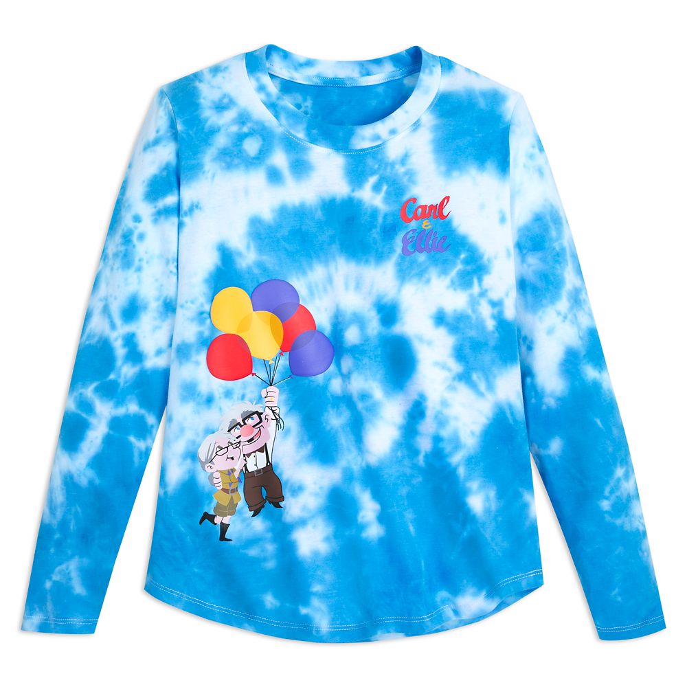 Carl and Ellie Tie-Dye Long Sleeve T-Shirt for Women Up Official shopDisney