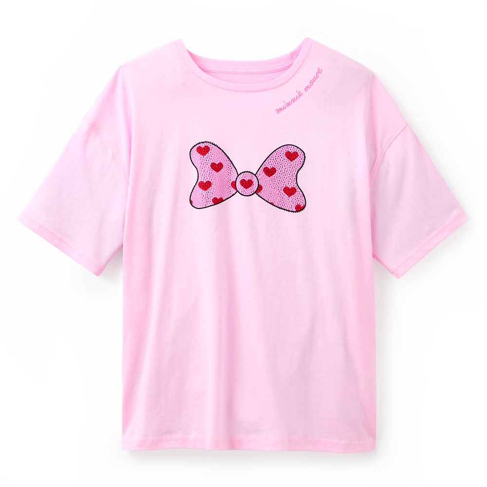 Minnie Mouse Heart Bow T-Shirt for Women