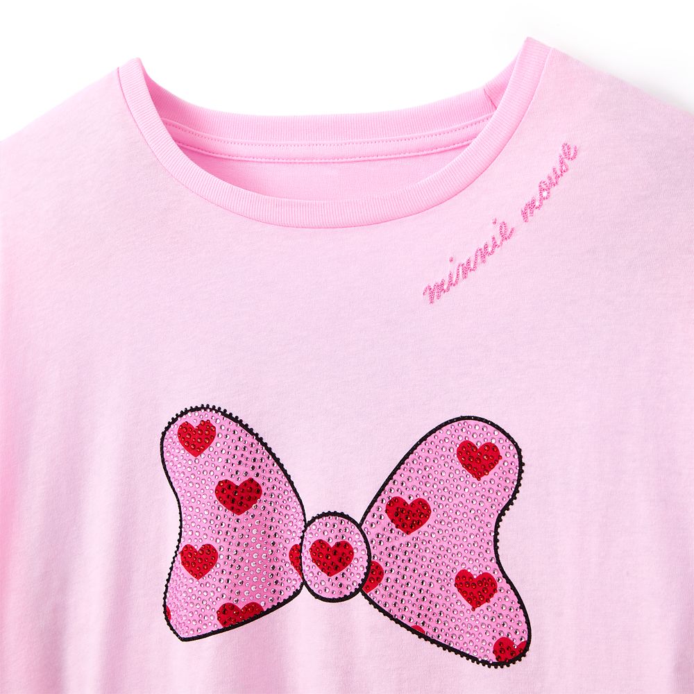 Minnie Mouse Heart Bow T-Shirt for Women